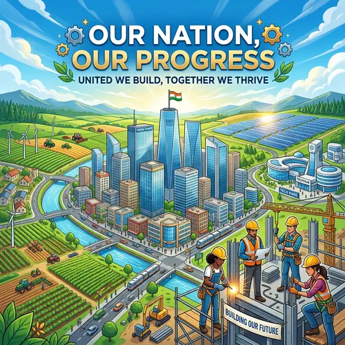 National Development Poster: Unity in Progress