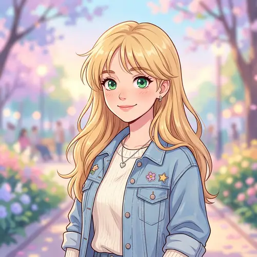 Golden Blonde Anime Character Portrait | Serene & Expressive