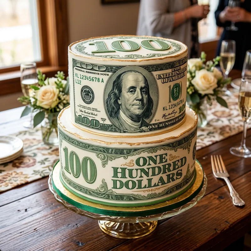 Delightful $100 Bill Cake | Elegant Design