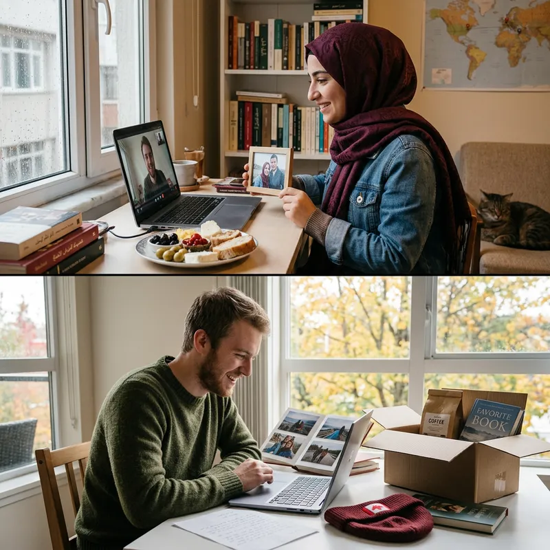 Hijabi Girl & Young Man in Long-Distance Love Story
