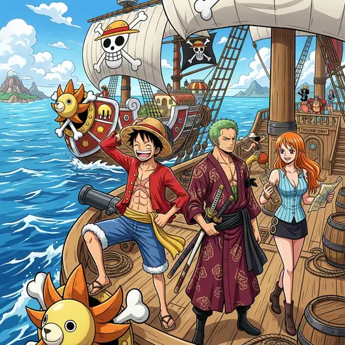 Adventure Anime Series Illustration with Daring Explorers