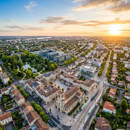 Cityscape of Merignac, Southwest France | Historical Architecture & Contemporary Infrastructures