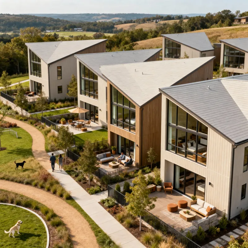 Luxury 2-Story Houses with Scenic Landscapes