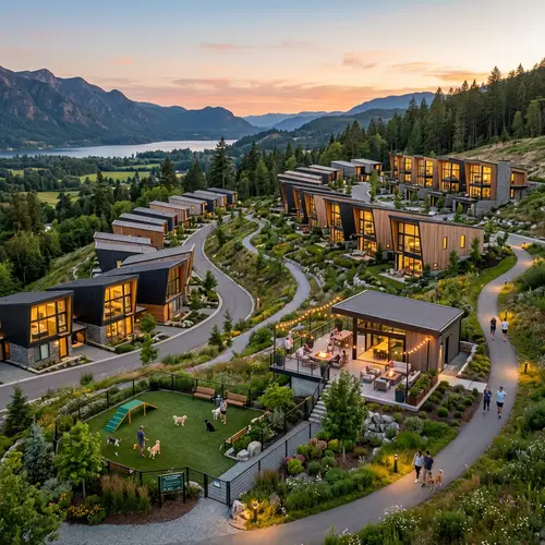 Luxury 2-Story Houses with Scenic Landscapes