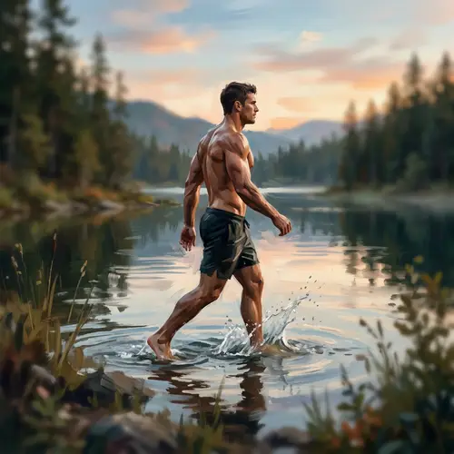 Serene Lake Scene | Nature-Inspired Digital Painting