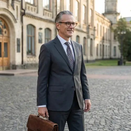 Stylish Caucasian Businessman | Professional Suit & Tie Look