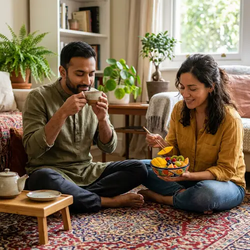 Mindful Tea and Fruit Experience | Relaxing Asian and Hispanic Setting