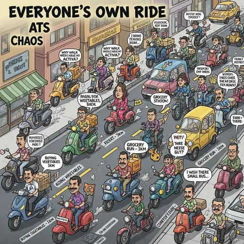 Everyone's Own Ride: A Comical City Journey
