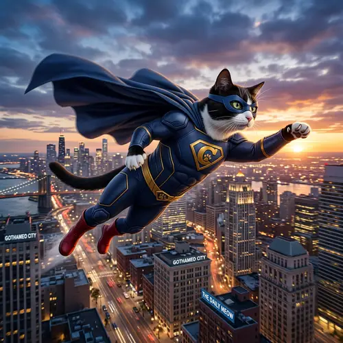 Superhero Cat: Unleash the Feline Power!