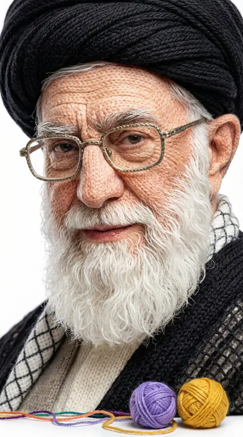 8K Knitted Portrait: A Textile Art Masterpiece