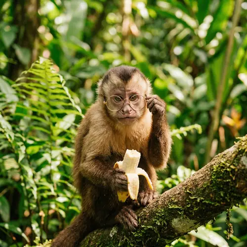 Adorable Monkey Wearing Glasses - Cute Animal Photos