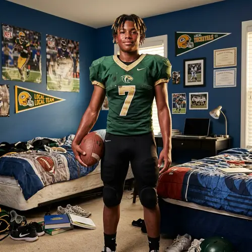 Rebellious Athletic Teen: A Portrait of Confidence