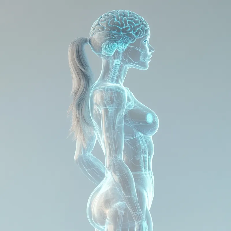 3D Transparent Model of a Woman's Brain 3D Transparent Model of a Woman's Brain