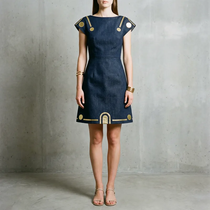 Minimalist Denim Dress for a Flattering Fit