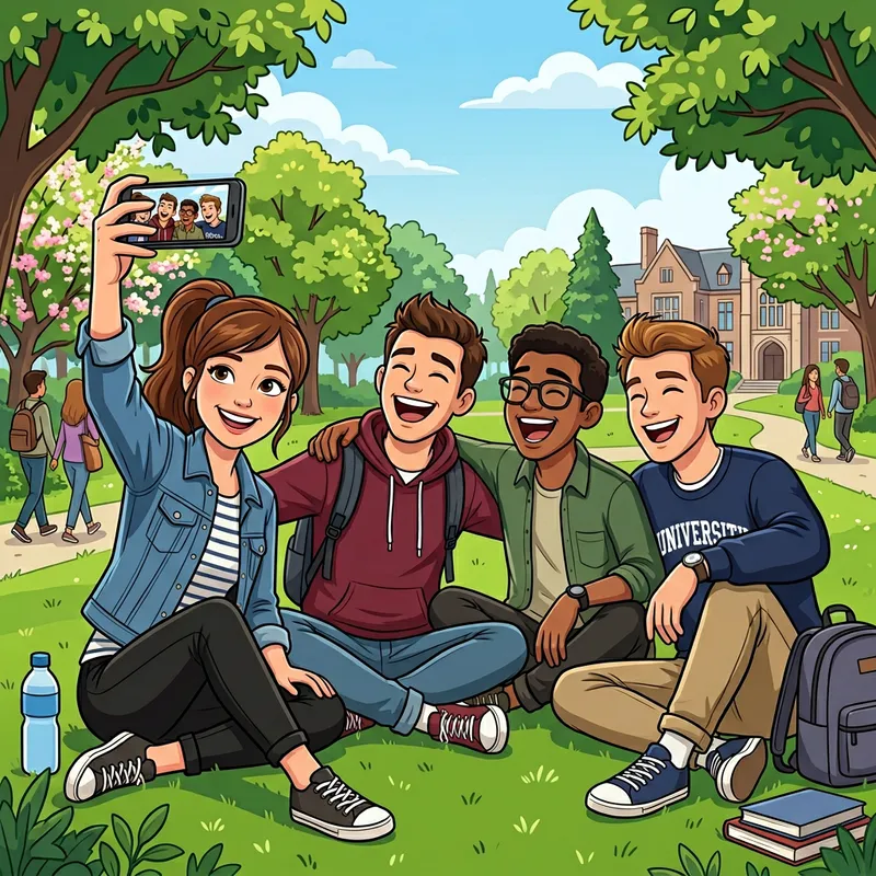 University Life: Fun Moments Captured in Cartoons