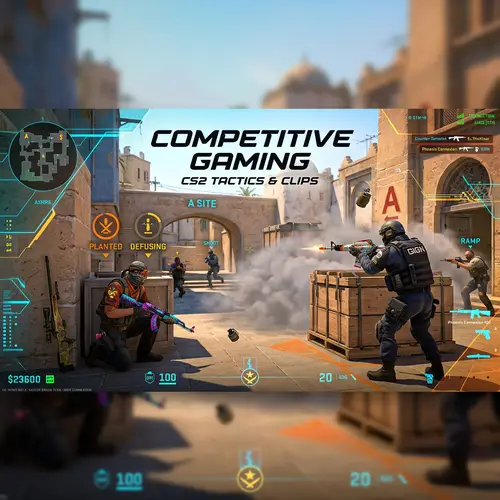 Intense Multiplayer Shooting Video Game - CS2 Theme Banner