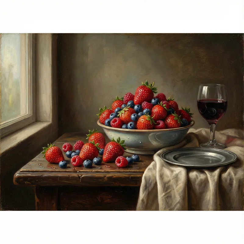 Renaissance Art of Juicy Berries Renaissance Art of Juicy Berries