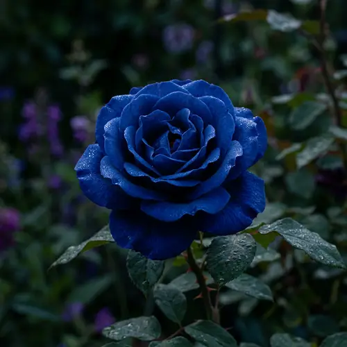Beautiful Dark Blue Rose - Unique Floral Aesthetics