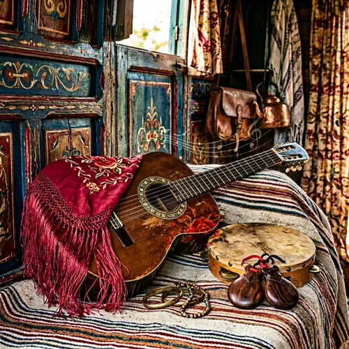 Gypsy Elegance & Musical Vibe: Abstract Nomadic Harmony