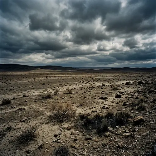 Barren and Desolate Landscape - Spectacle of Solitude and Melancholy