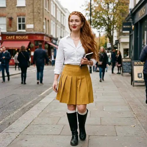 Chic Office Style: 29-Year-Old with Ginger Hair