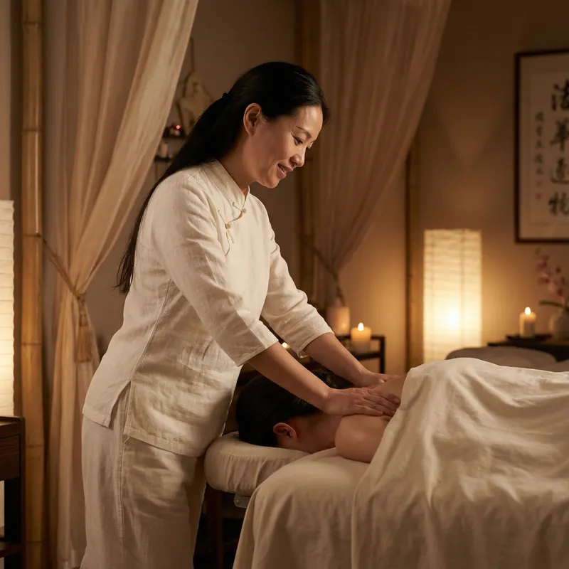 Relaxing Chinese Massage Therapy in a Serene Spa