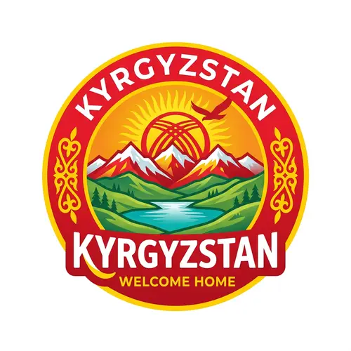 Creative Tourism Logo Reflecting Kyrgyzstan's Majestic Beauty