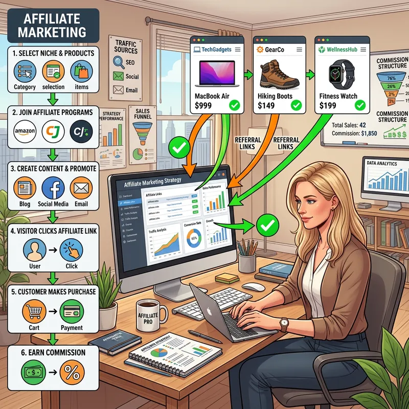 Affiliate Marketing Visualization | Step-by-Step Guide Affiliate Marketing Visualization | Step-by-Step Guide