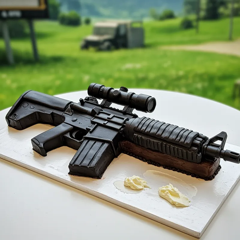 Delicious PUBG Gun Cake for Gamers