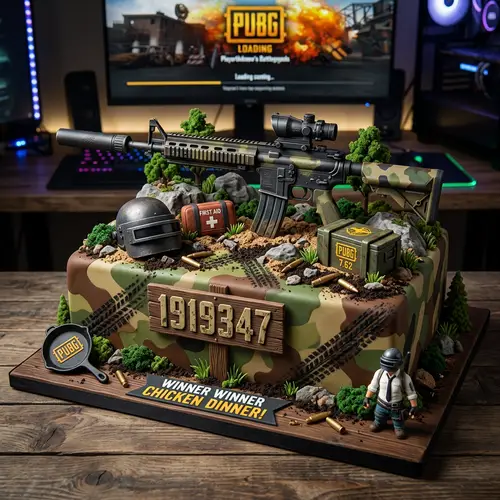 Delicious PUBG Gun Cake for Gamers