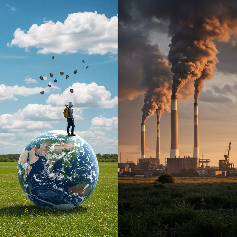 Pollution vs Sustainability Images