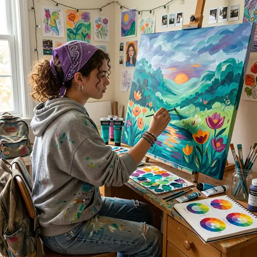 Harmonious Scene of Creative Colors for Teenagers