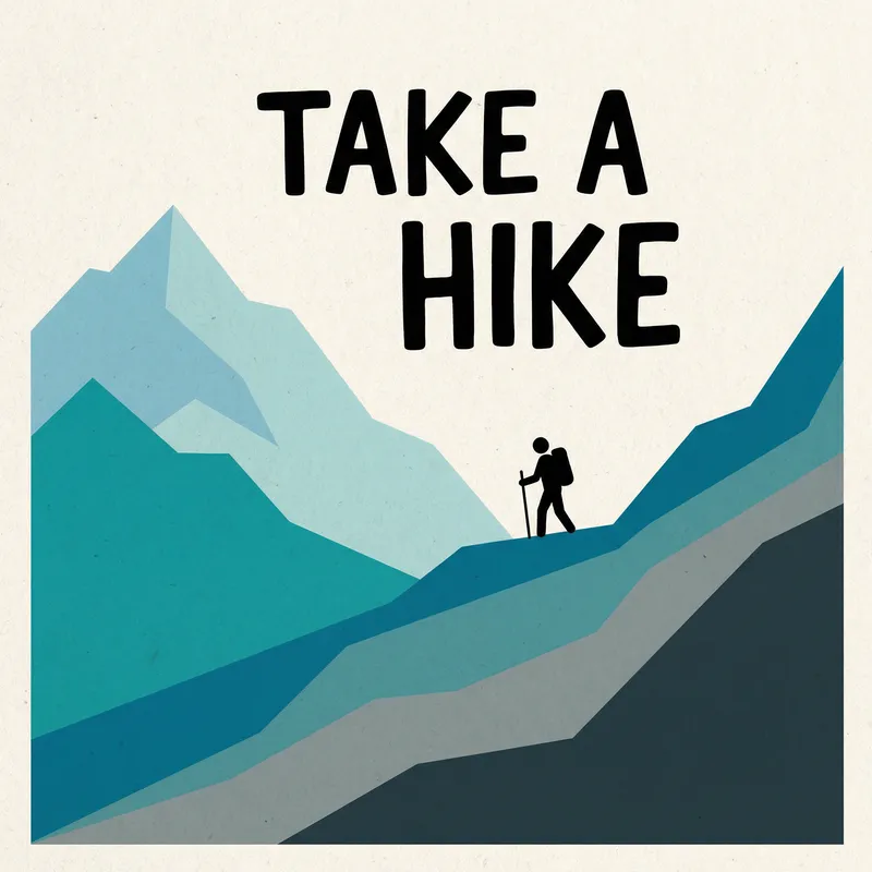 Take a Hike: Minimalist Mountain Scene Design