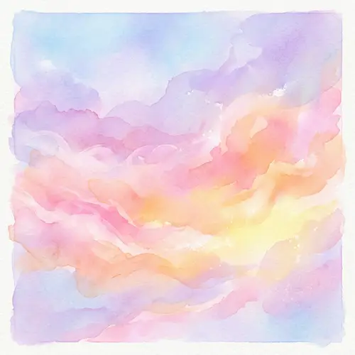 Dreamy Sunset Abstract Digital Painting