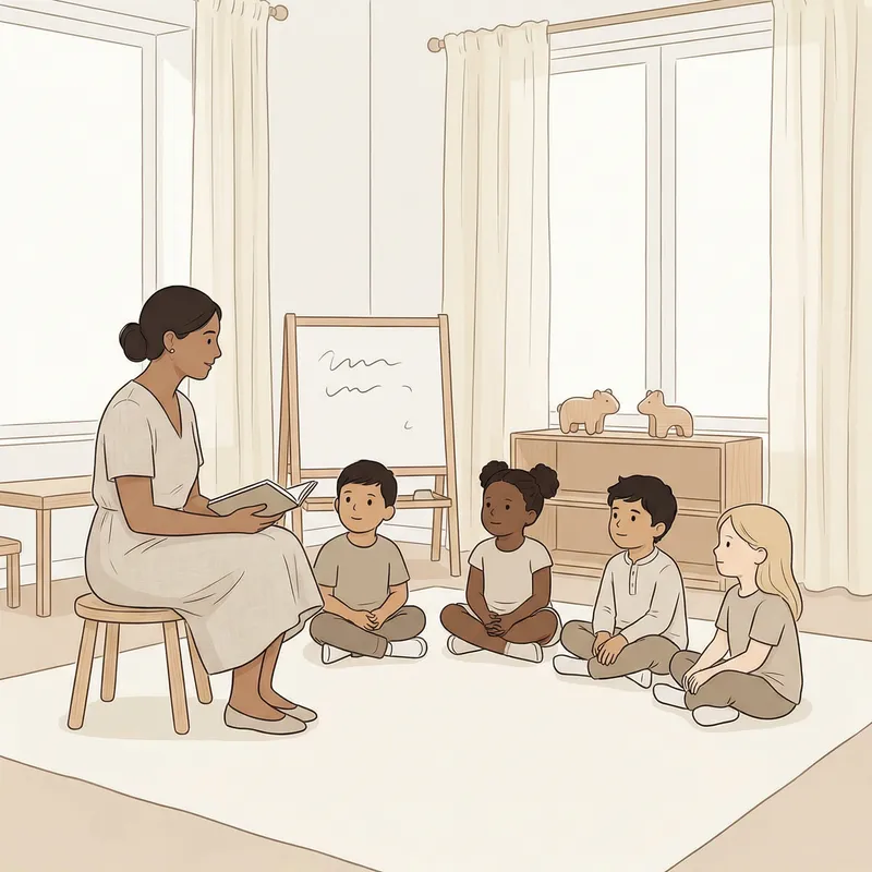 Minimalist Early Childhood Education Scene Minimalist Early Childhood Education Scene