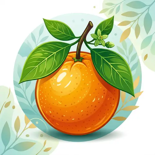 Stunning Ripe Orange Vector Image