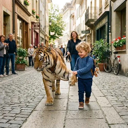 Boy Walking with Tiger: A Unique Adventure