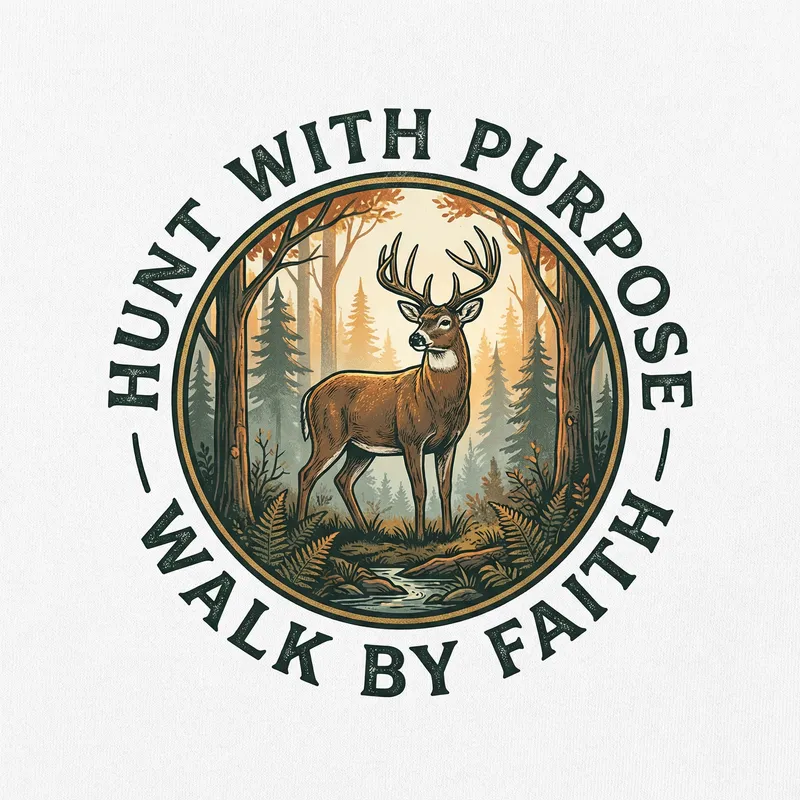 Majestic Whitetail Buck T-Shirt Design | Hunt with Purpose