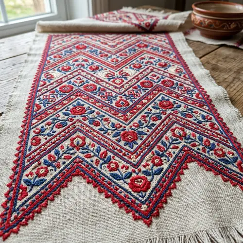 Chevron Embroidery Patterns from Russia