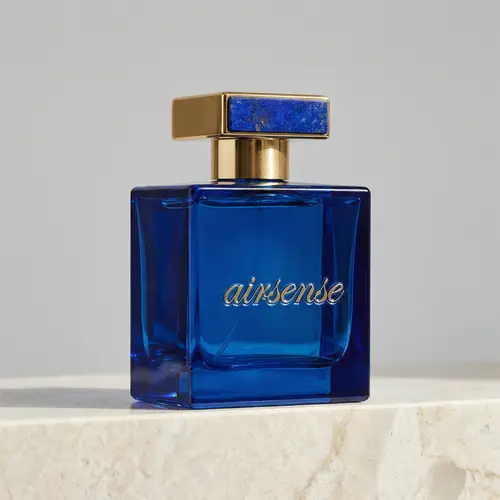 Elegant Square Blue Airsense Perfume Bottle