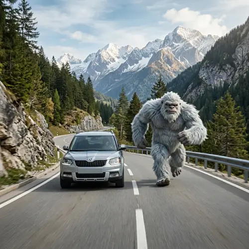 Skoda Yeti Adventures on Scenic Mountain Roads