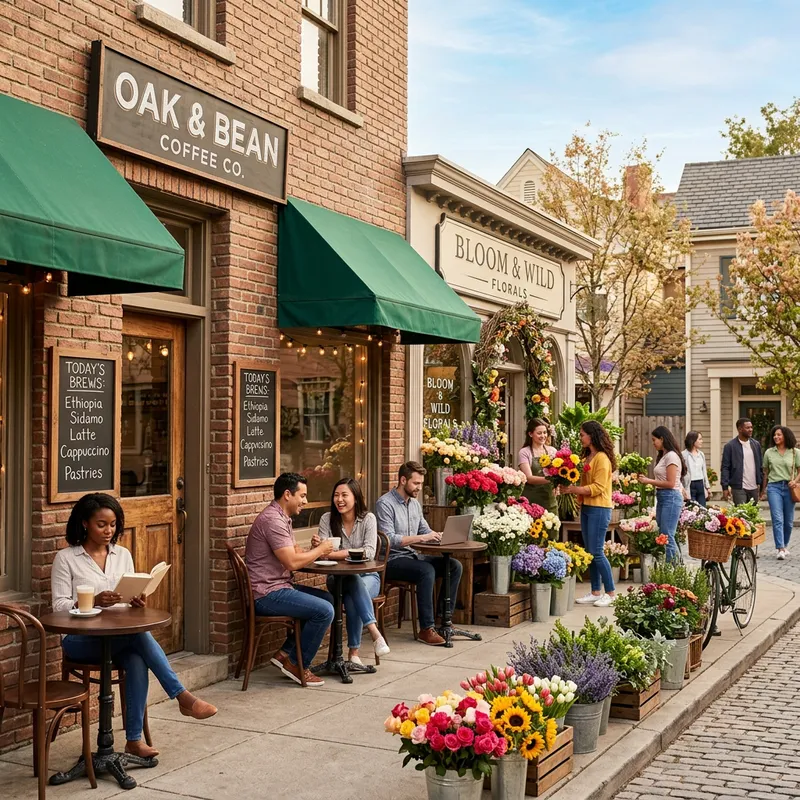 Coffee Shop and Flower Shop Combo | Fresh Coffee and Florals