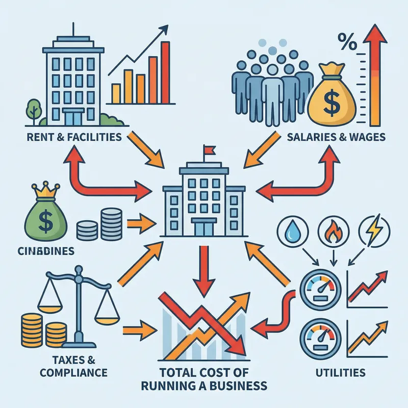 Cost of Business Operations: Rent, Salaries, Taxes & Utilities Breakdown