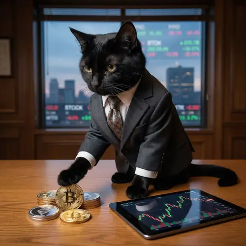Realism Black Business Cat with White Gloves and Suit | Earn on Cryptocurrency