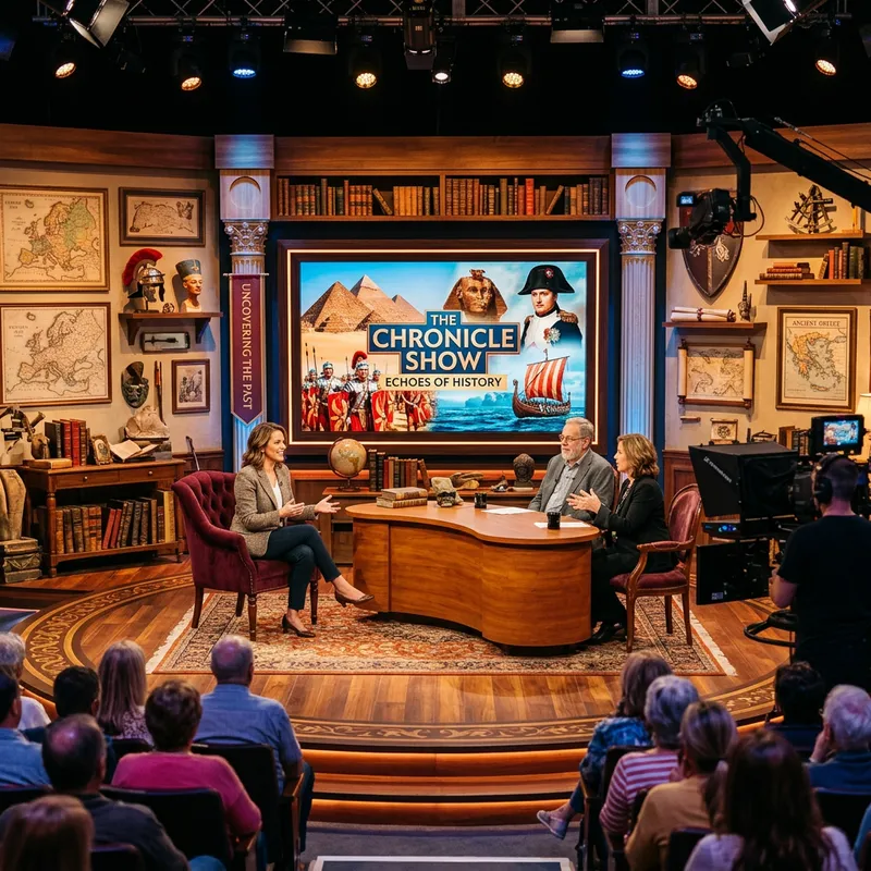 History Talk Show Studio: Ancient Artifacts, Maps & Books History Talk Show Studio: Ancient Artifacts, Maps & Books