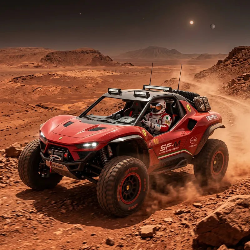 Ferrari Off-Roader on Mars: A New Adventure