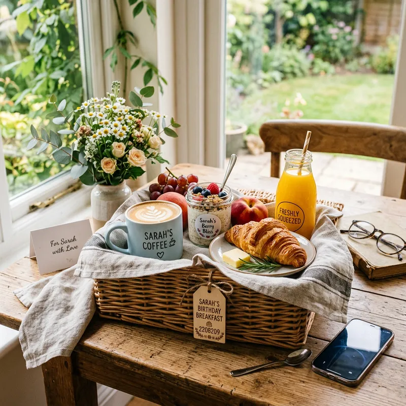 Personalized Breakfast Basket for Instagram Posts