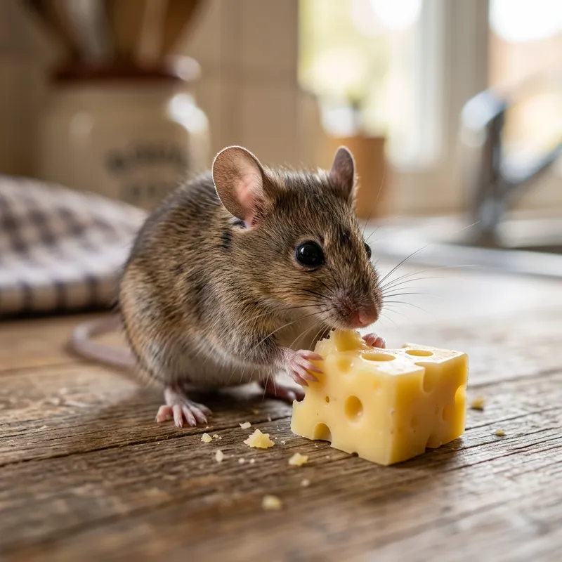 Cute Mouse Eating Cheese: A Whimsical Moment