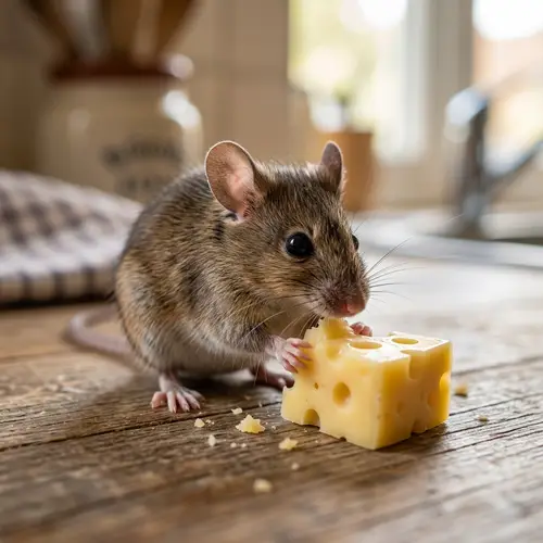 Cute Mouse Eating Cheese: A Whimsical Moment