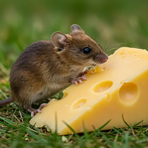 Cute Mouse Eating Cheese: A Whimsical Moment